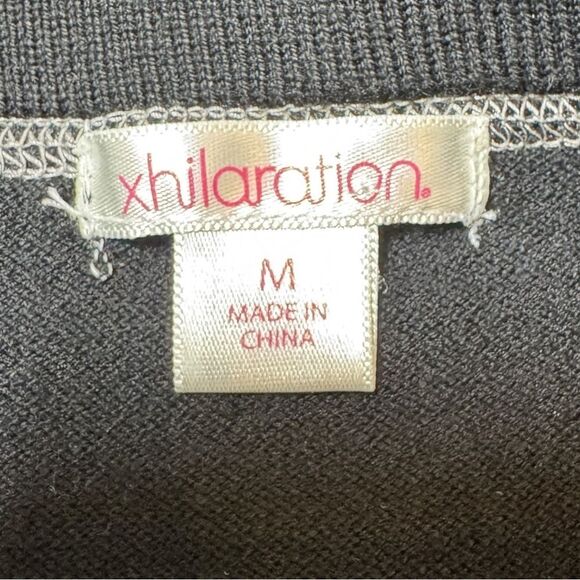 Y2K Xhilaration Black Subversive Strapless Sweater Tube Top Size Medium - Picture 7 of 7